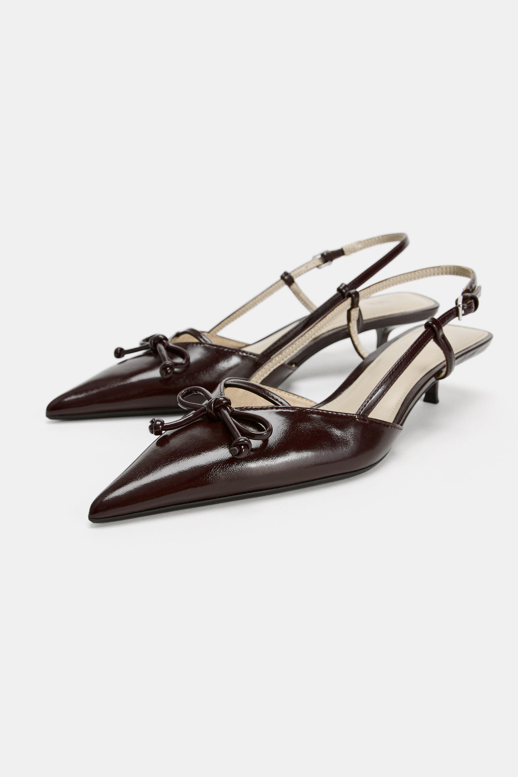 BOW SLINGBACK HEELS